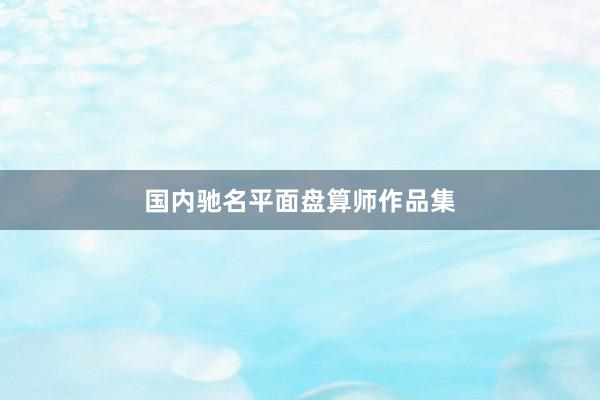 国内驰名平面盘算师作品集
